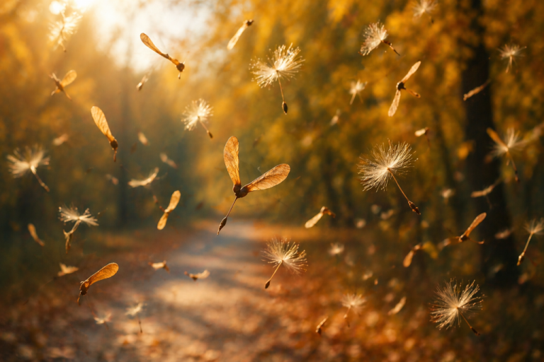 Een dwarrelende en stuiterende landing